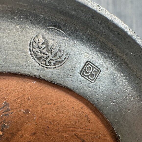 Cosi Tabellini Pewter Ceramic Kerosene Lamp Italy Vintage Rare - Picture 10 of 15